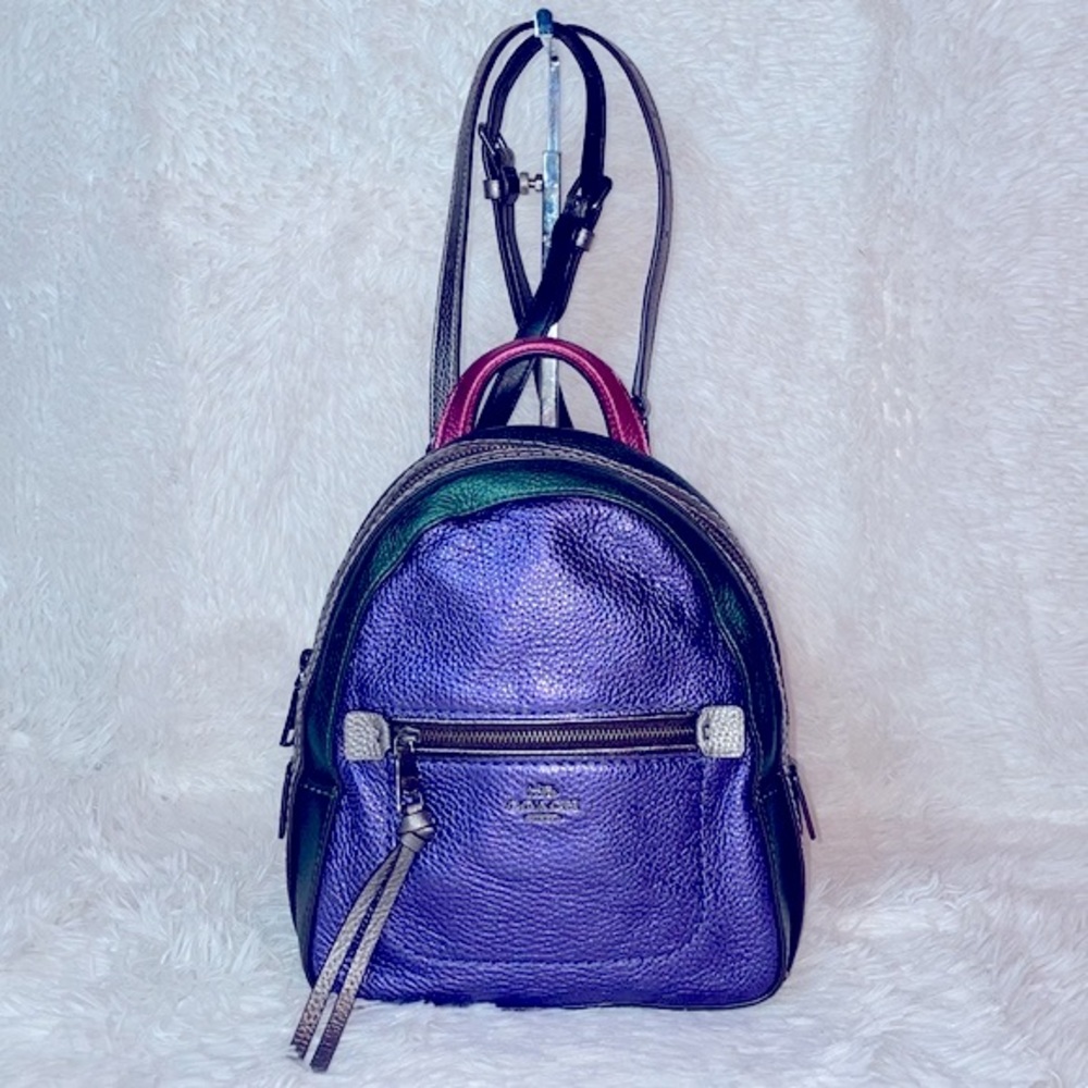 Coach Andi Hologram Iridescent Metallic Convertible Backpack